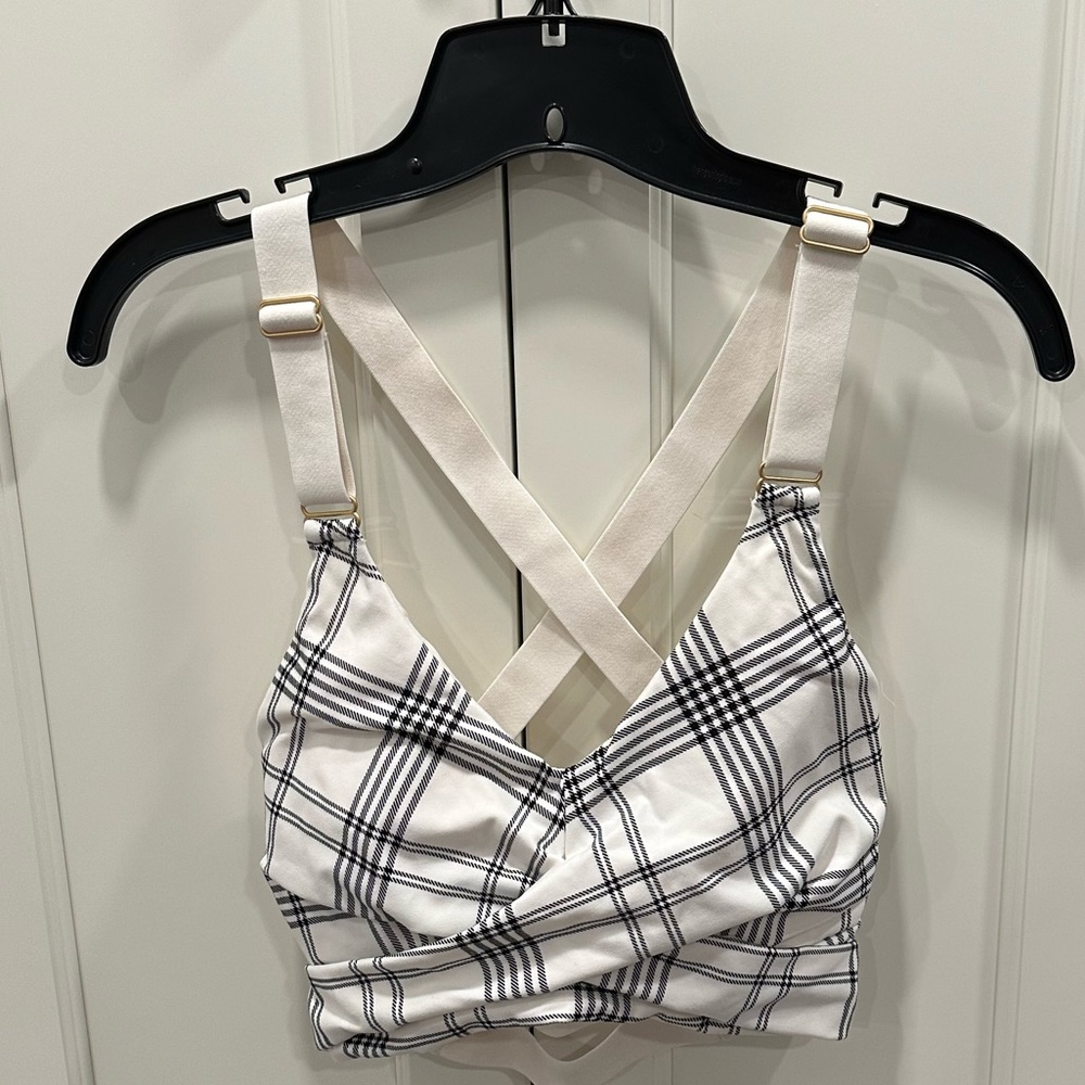 BuffBunny White Plaid CandyWrap Bra